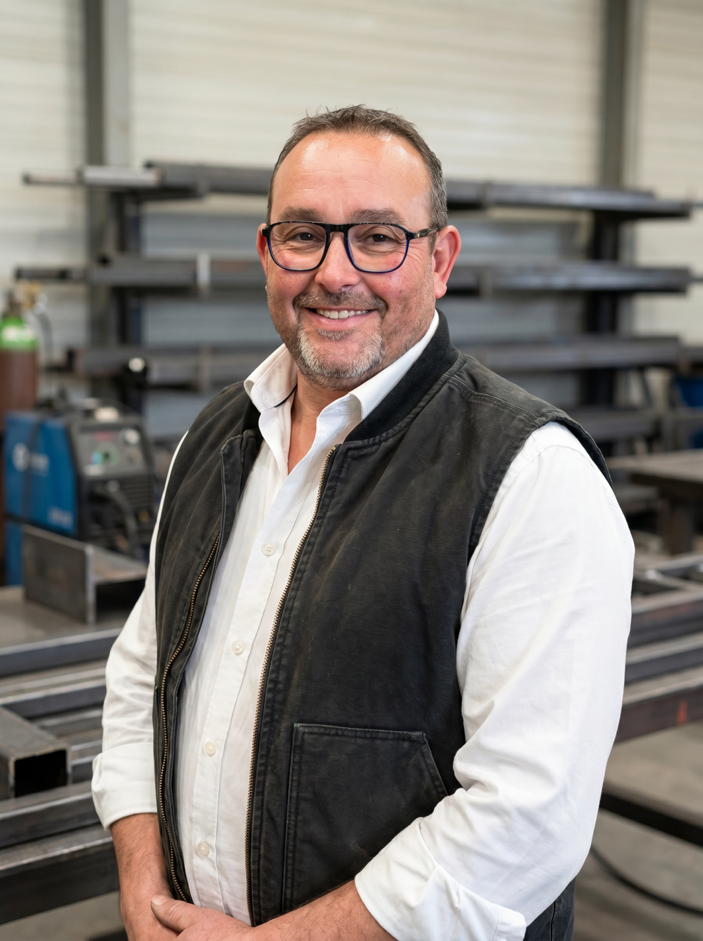 Portrait en atelier de Sébastien Boiret